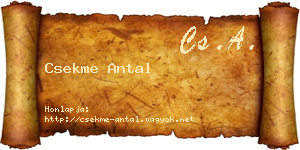 Csekme Antal névjegykártya
