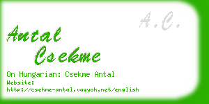 antal csekme business card